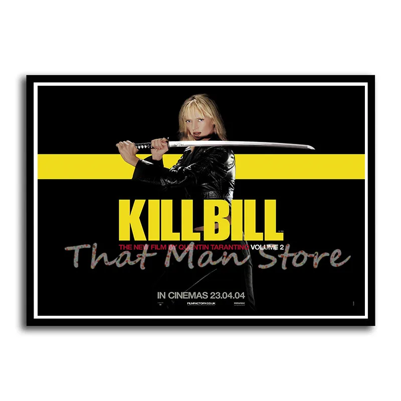 Kill Bill Vol.1 Квентин Тарантино постеры белая бумага с покрытием печать наклейки на
