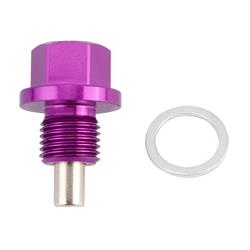 purple SPEEDWOW Магнитная гайка масляного поддона Слива M12* 1,25 M12* 1,5 M14* 1,25 масляная пробка слива масла Магнитная масляная пробка Гайка для Toyota/Nissan - Название цвета: purple