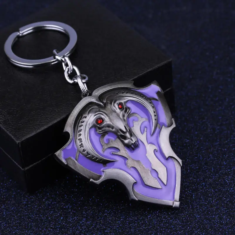 В стиле панк WOW игры DOTA 2 Glory для альянс брелок со львом pioneer фиолетовый овец щитом