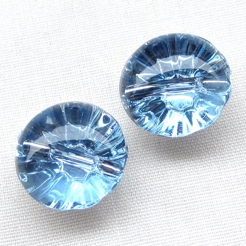 BLUE CNCRAFT 10 шт./лот, прозрачные пластиковые пуговицы из смолы, полукруглые конфетные цвета, 13 мм, пуговицы в форме ромба для шитья - Цвет: BLUE