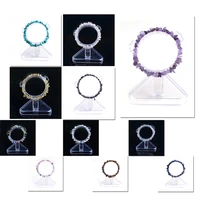 wholesale 10pcs handmade healing natural elastic charm chip beads crystal bracelets for women pulseira feminina