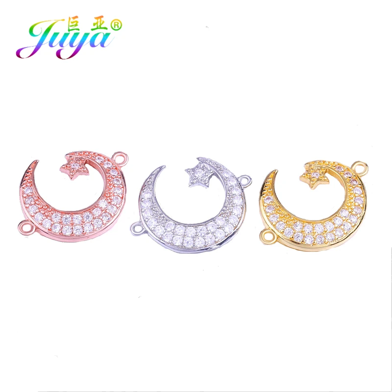 Juya DIY исламские ювелирные изделия в виде полумесяца фурнитура для шарма