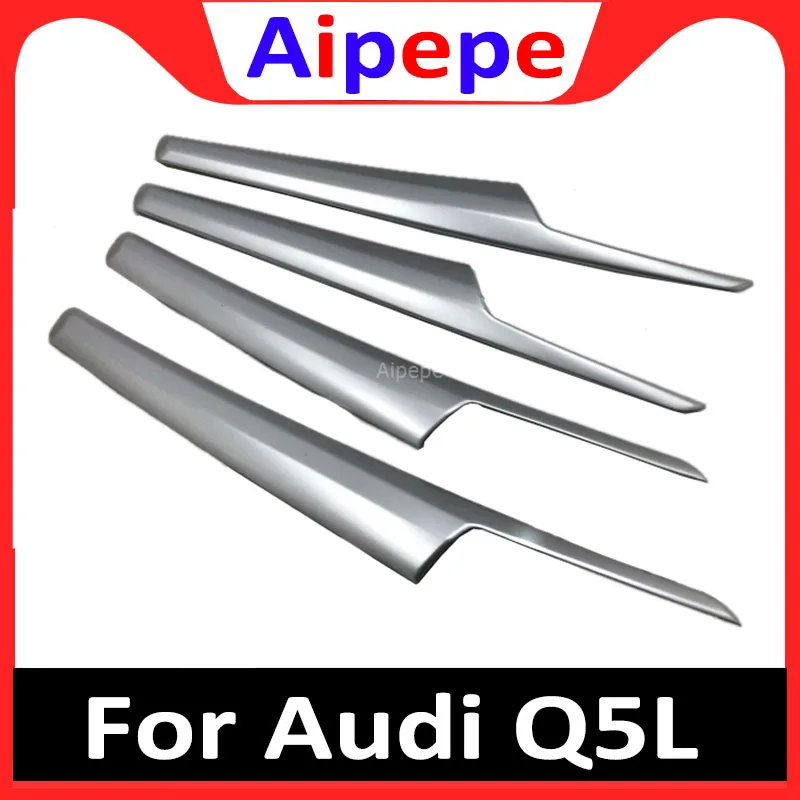 

For Audi Q5 FY 2018 2019 Left Hand Drive Car Styling Interior Door Window Handle Panel Cover Trim ABS Silver Carbon Fiber