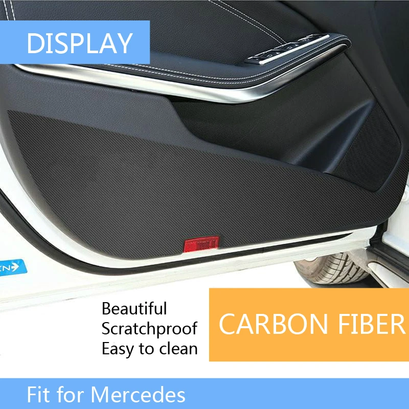 4 шт. автомобильные наклейки для дверей Mercedes W205 W213 Benz A C E CLA GLA GLE GLC|Наклейки на