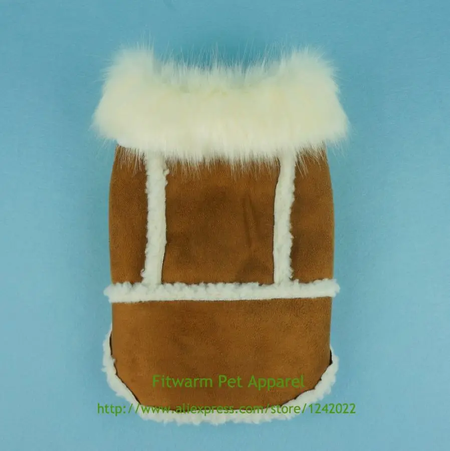 Fitwarm Искусственная овчина куртка для собак зимние пальто одежда с капюшоном