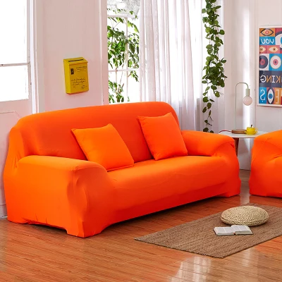 Orange WLIARLEO стрейч диван Slipcover чехлы для диванов для гостиной эластичная ткань анти-клещ универсальный для одного/двойного/трех/четырех сидений - Цвет: Orange