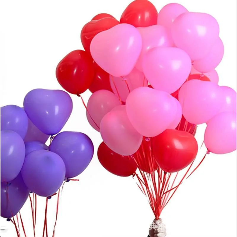 Шары воздушные в форме сердца из латекса 10 дюймов 20 шт. | Дом и сад