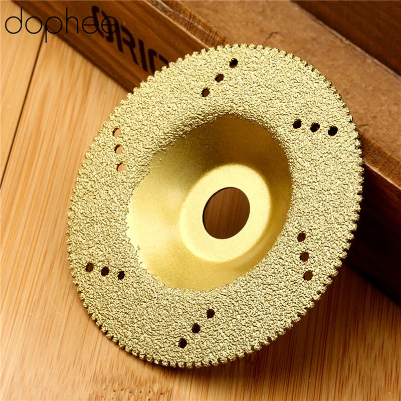

dophee Golden Diamond Cutting Off Disc Saw Blade Grinding Wheel for Ceramic Glass Cutter Grip 46# Tool 100*1.8MM