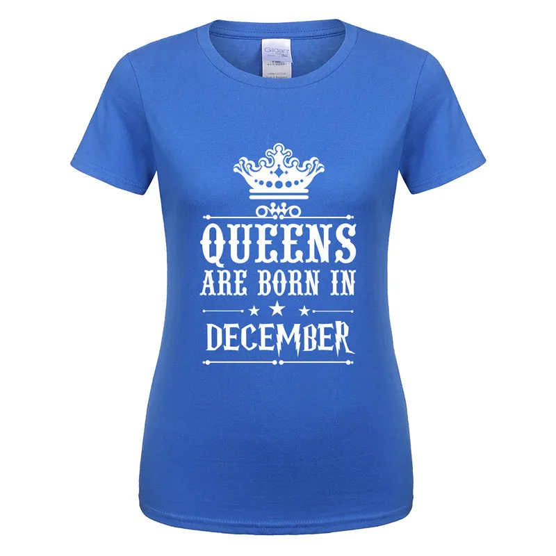Omnitee новый летний Queens рождаются в декабре футболка для женщин хлопковые футболки
