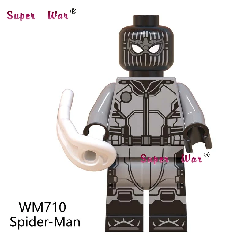 WM710 Одиночный Человек-паук Marvel вдали от дома Человек-паук Mysterio Noir гвеном Ник пушистый Mary Jane строительные блоки детские игрушки - Цвет: WM710
