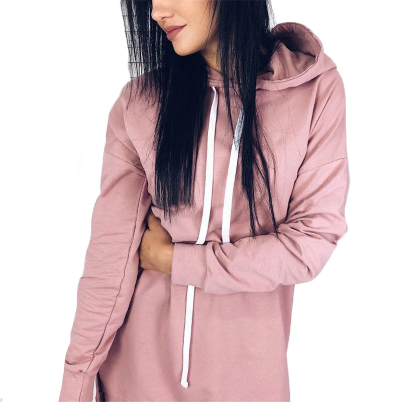 

Female Long Sleeve Hoodies Sweatshirts Ladies Solid Oversized Womens Casual Clothings Pullovers Hooded 2018 autumn spring Tops