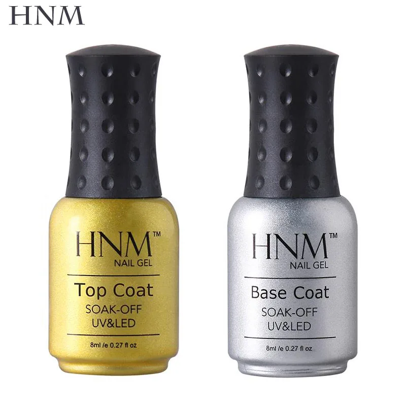 Набор черных гель-лаков для ногтей HNM 1 комплект верхнее покрытие Базовое 3 шт.