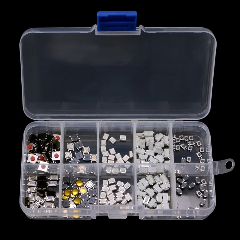250 Pcs 10 Models Tactile Button Switch Micro Switches Remote Control | Обустройство дома