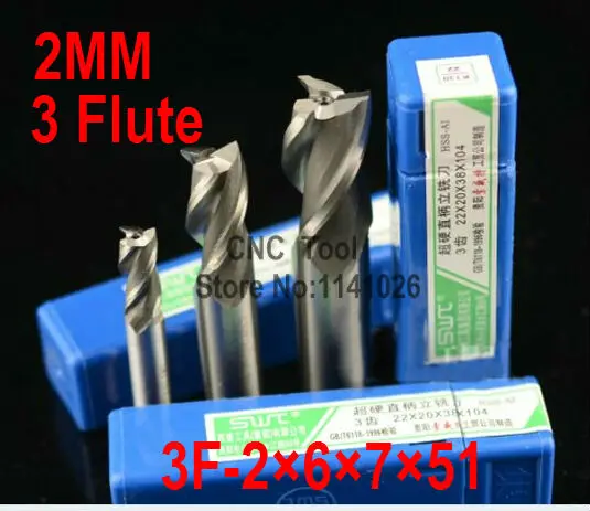 

Free Shipping 5 pcs/set 2.0MM 3 Flute HSS & Aluminium End Mill Cutter CNC Bit Milling Machinery tools Cutting tools.Lathe Tool