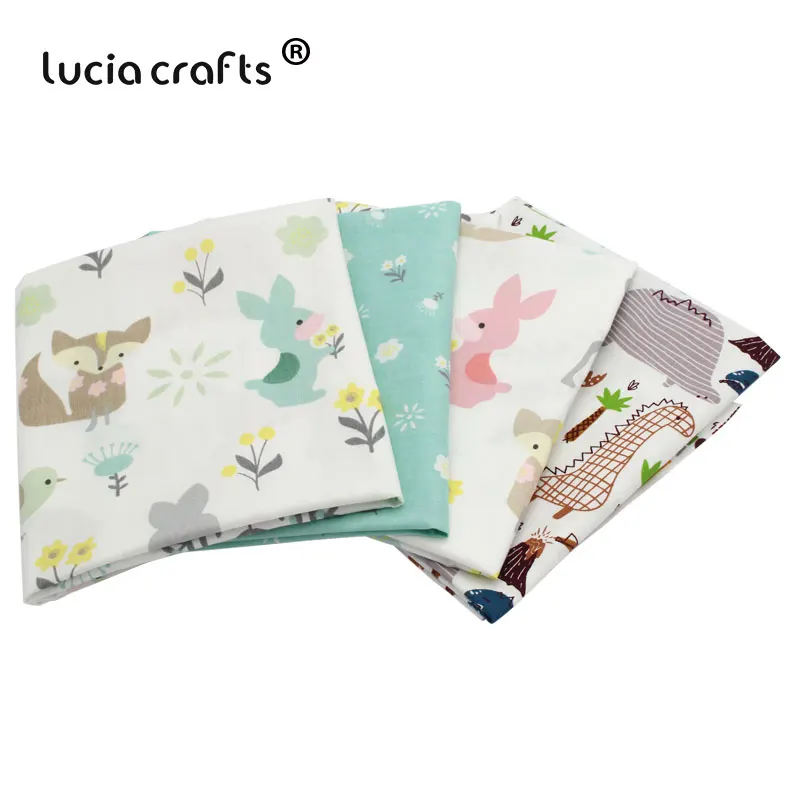 Lucia craft 50*50 см хлопковая Лоскутная Ткань с мультяшным принтом ткань сделай сам