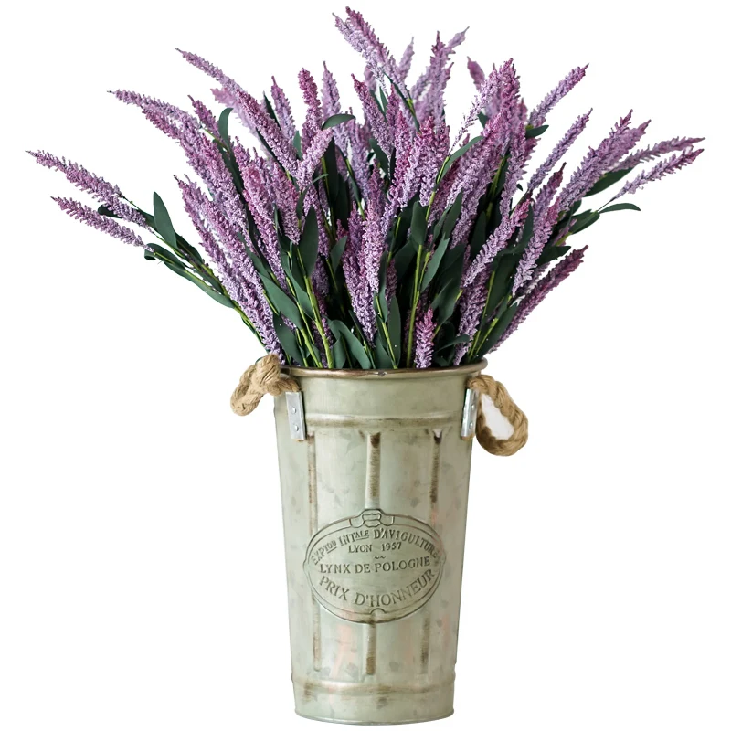 

Handmade Artificial Flowers Beautiful Senaque Lavender Long Branch Decorative Fake Flowers Home/Party/Holiday Decor