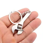 Горячая продажа мини металлический Регулируемый инструмент гаечный ключ брелок кольцо для ключей подарок бесплатная доставка