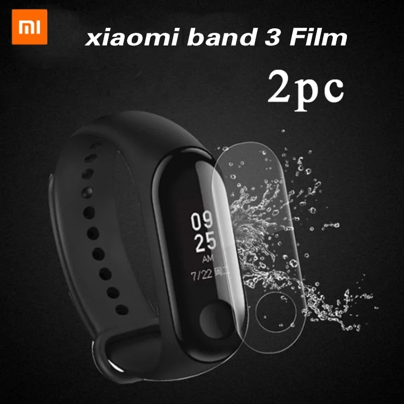 2 шт. Защитная пленка для Xiaomi Mi Band 3/Группа смарт браслет полное покрытие защитные - Фото №1