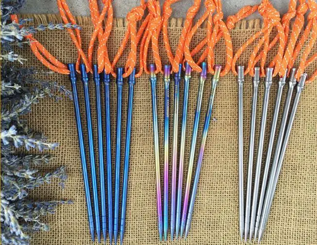 Колышки для ногтей из титана палатки супер легкие 5 мм прочный титановый сплав