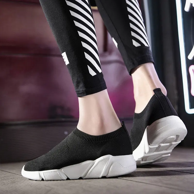 Black MWY кроссовки с дышащей сеткой; Scarpe Uomo; спортивная обувь унисекс; кроссовки для женщин и мужчин; спортивная обувь; уличные кроссовки для бега - Цвет: Black
