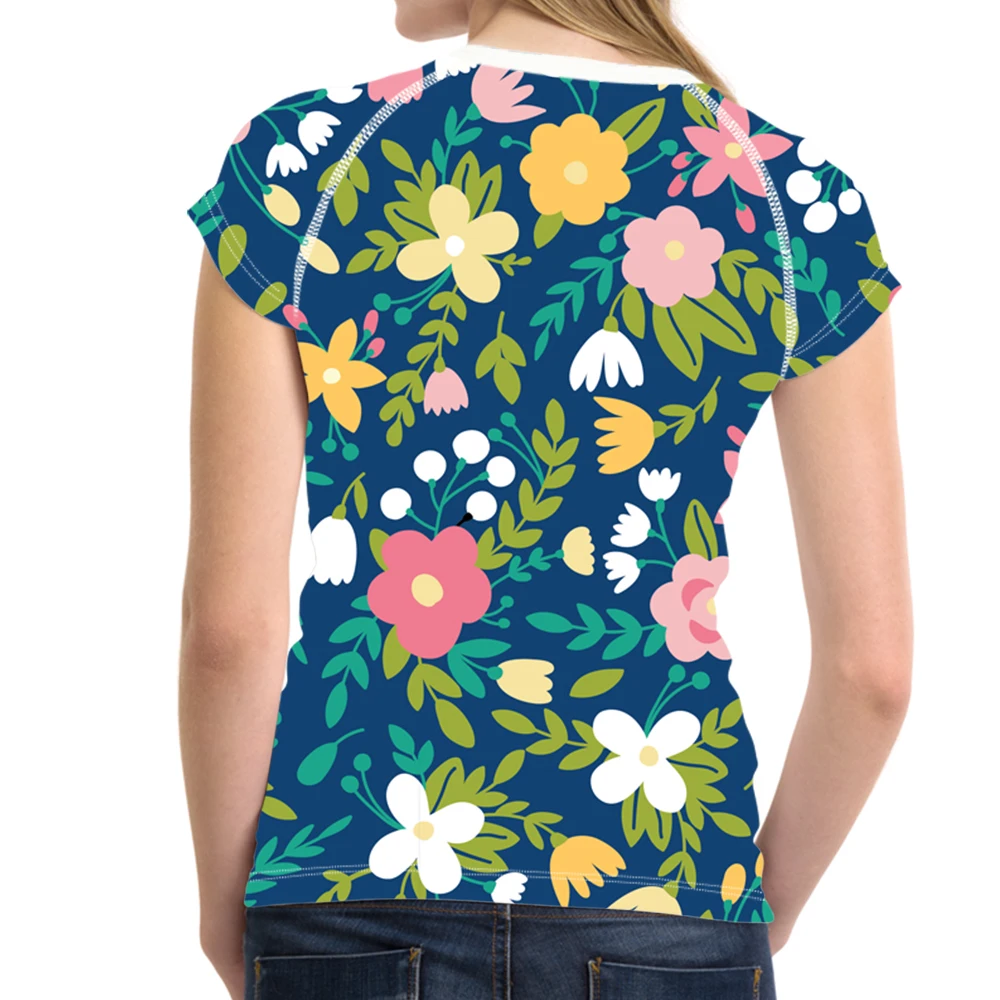 Женская футболка с коротким рукавом 3d акварельный принт Happy Florals Camiseta Femenina Verano