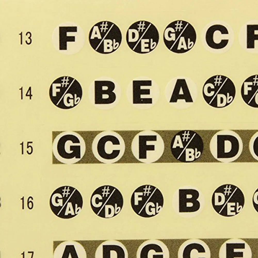 Акустический гриф электрогитары ноты наклейка карта Лады гитары | Спорт и