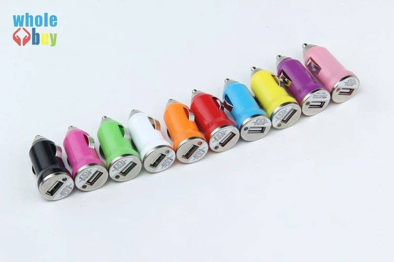 Цветное автомобильное зарядное устройство Mini USB для IPhone X 8Plus 8 7Plus 7 6s 6 5 IPod ITouch HTC