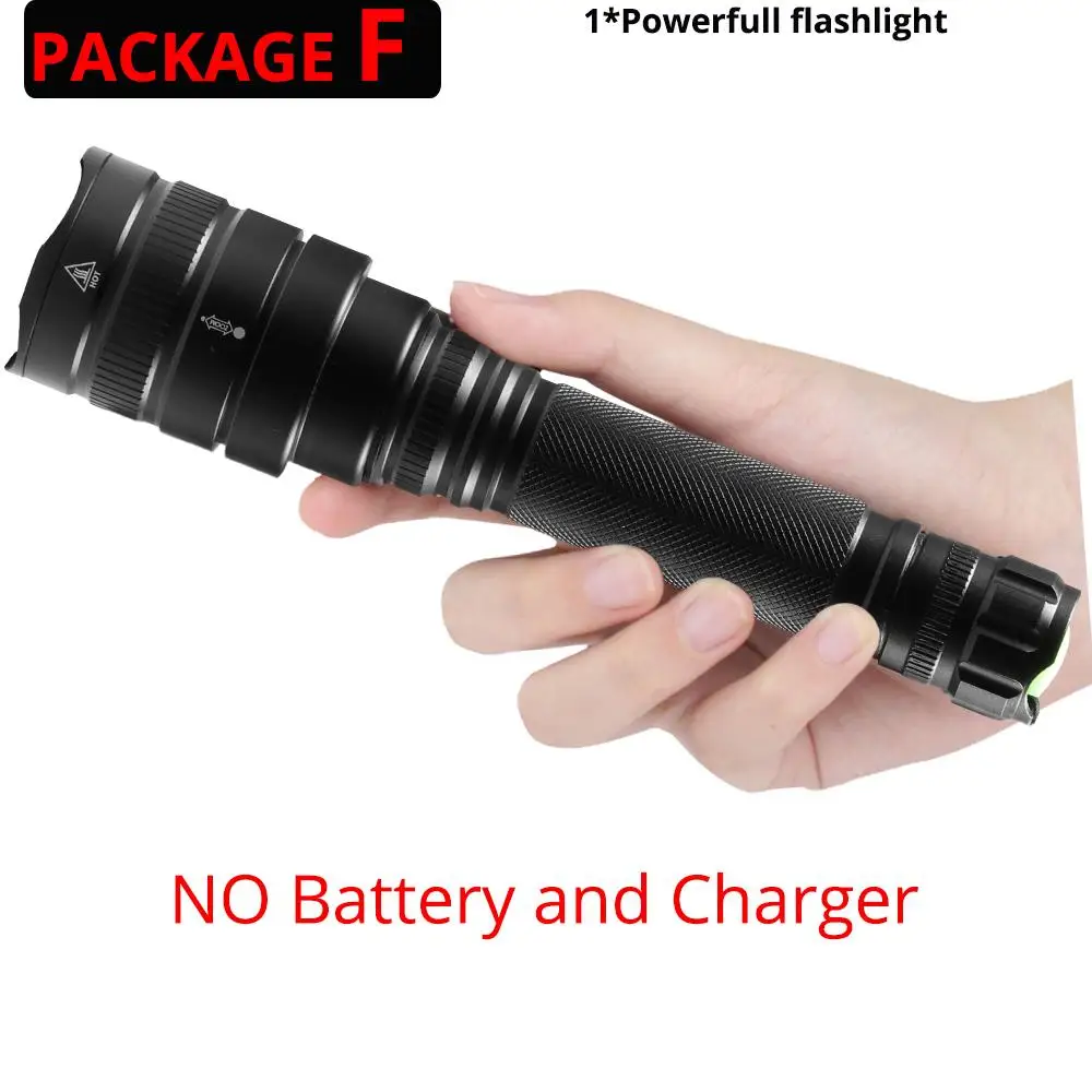 Package F-NO battery 7000Lms светодиодный светильник-вспышка xhp70.2 ультра яркий водонепроницаемый светодиодный фонарь linterna xhp70 xhp50 18650 лучший кемпинг, велосипедный светильник, уличный - Испускаемый цвет: Package F-NO battery