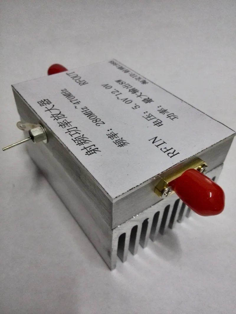 

280MHz-470MHz 8W UHF Power amplifier RF power amplifier 5 -12V with heatsink