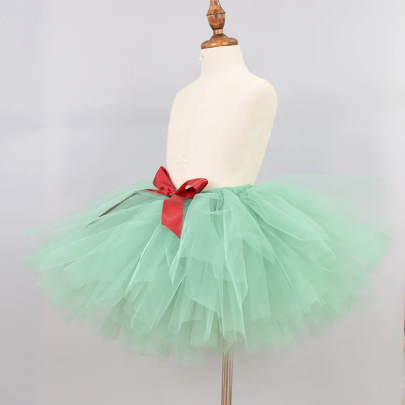Solid Sage Green Fluffy Tutu Skirt for Girls Baby Birthday Party Kids Dance Ballet Costume Performance Tulle | Детская одежда и