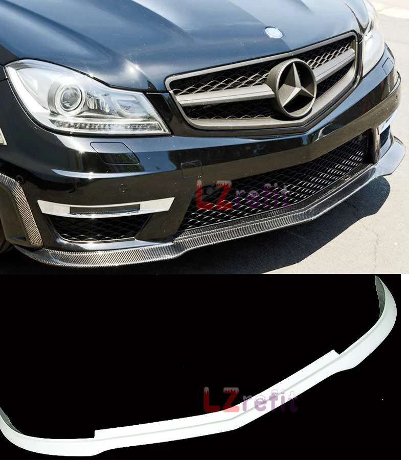 Неокрашенный передний спойлер для Mercedes Benz W204 C63 бампер AMG 2011 2014|Амортизаторы| |