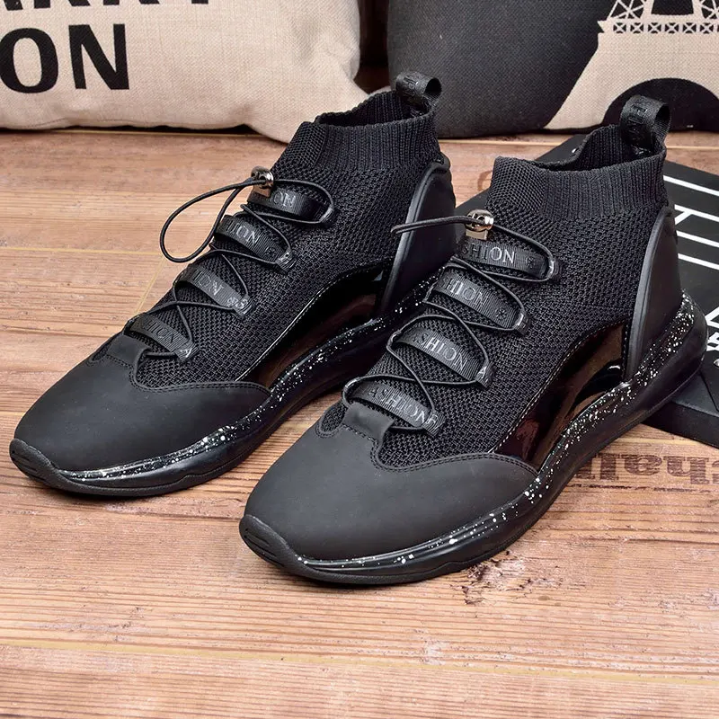 2017 мужские туфли высокого обувь плотно сидящая на ноге помочь в Корейском стиле