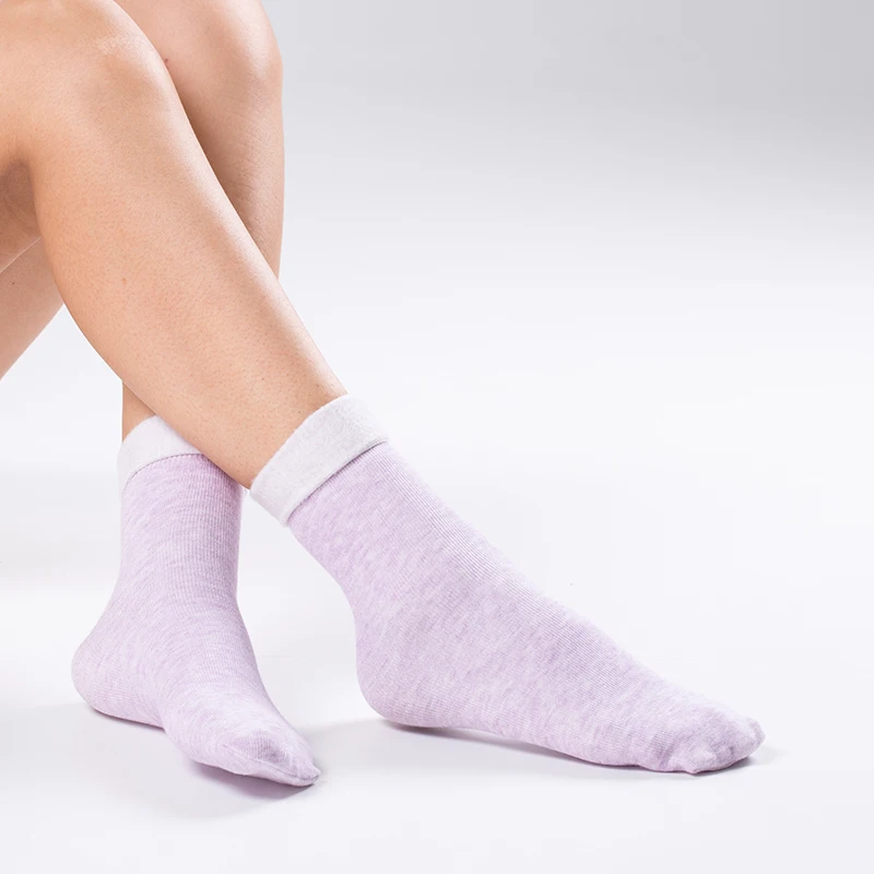 Осенне зимние шерстяные хлопковые носки для женщин и девушек толстые