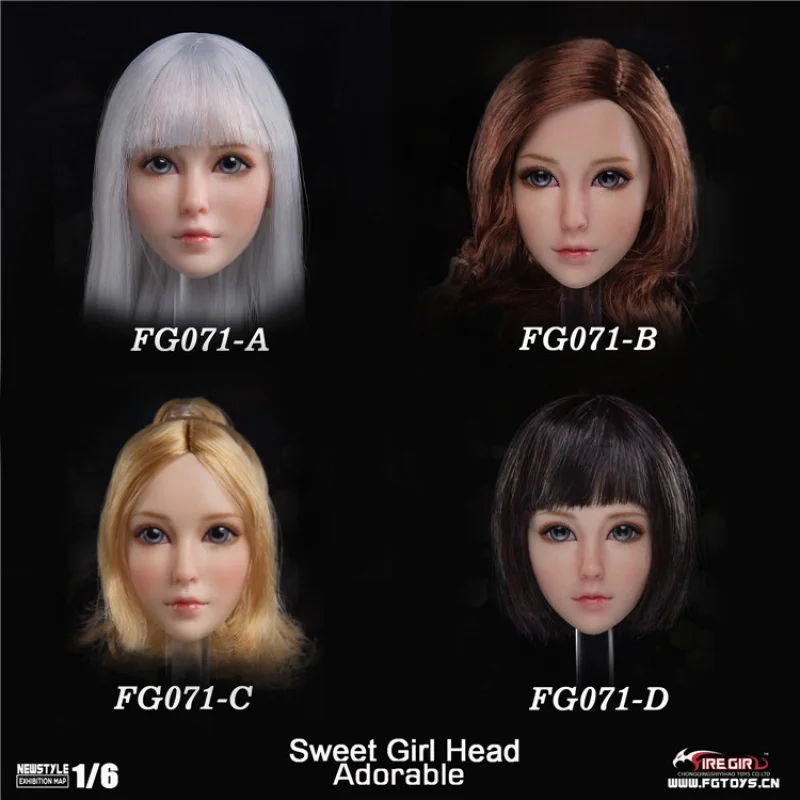 Огонь девушка игрушки 1/6 FG071 милая голова лепить для 12 дюймов фигурку DIY | Игрушки и