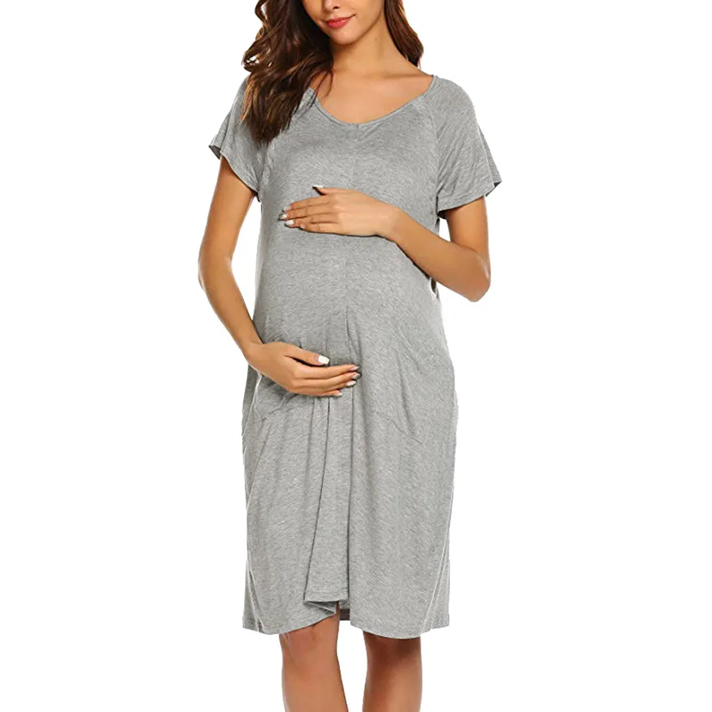 SAGACE платья для беременных женщин платье кормящих Модные Карманы грудного