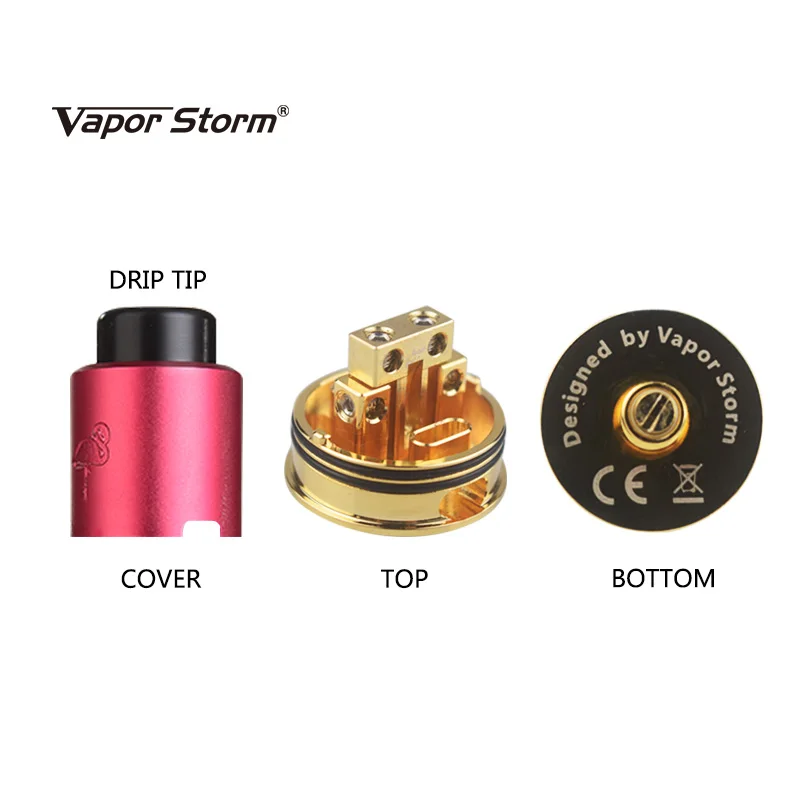 Оригинальный Vapor Storm Фламинго RDA распылитель 24 мм 2 мл двойной катушкой 510 нитки DIY