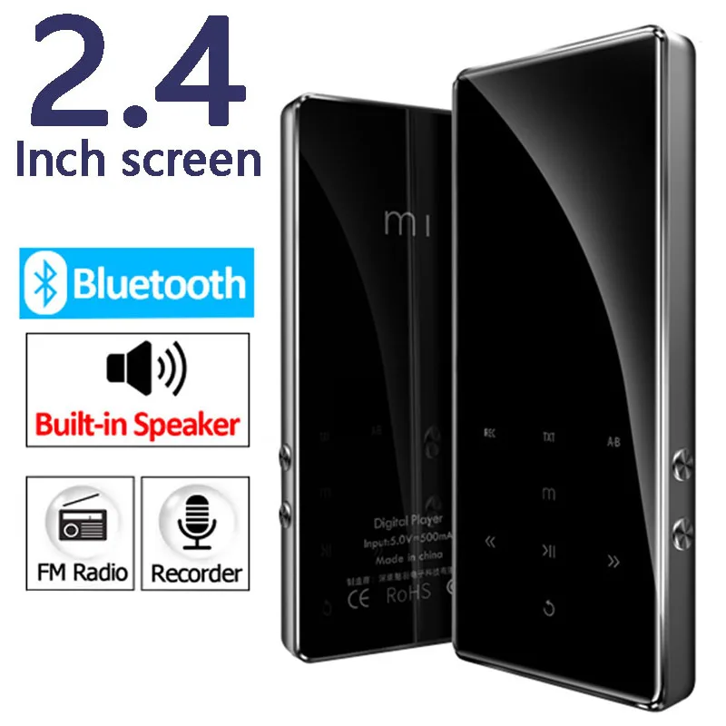 2 4-дюймовый экран Bluetooth 4 металлический HIFI MP3-плеер без потерь мини Mp3 портативный