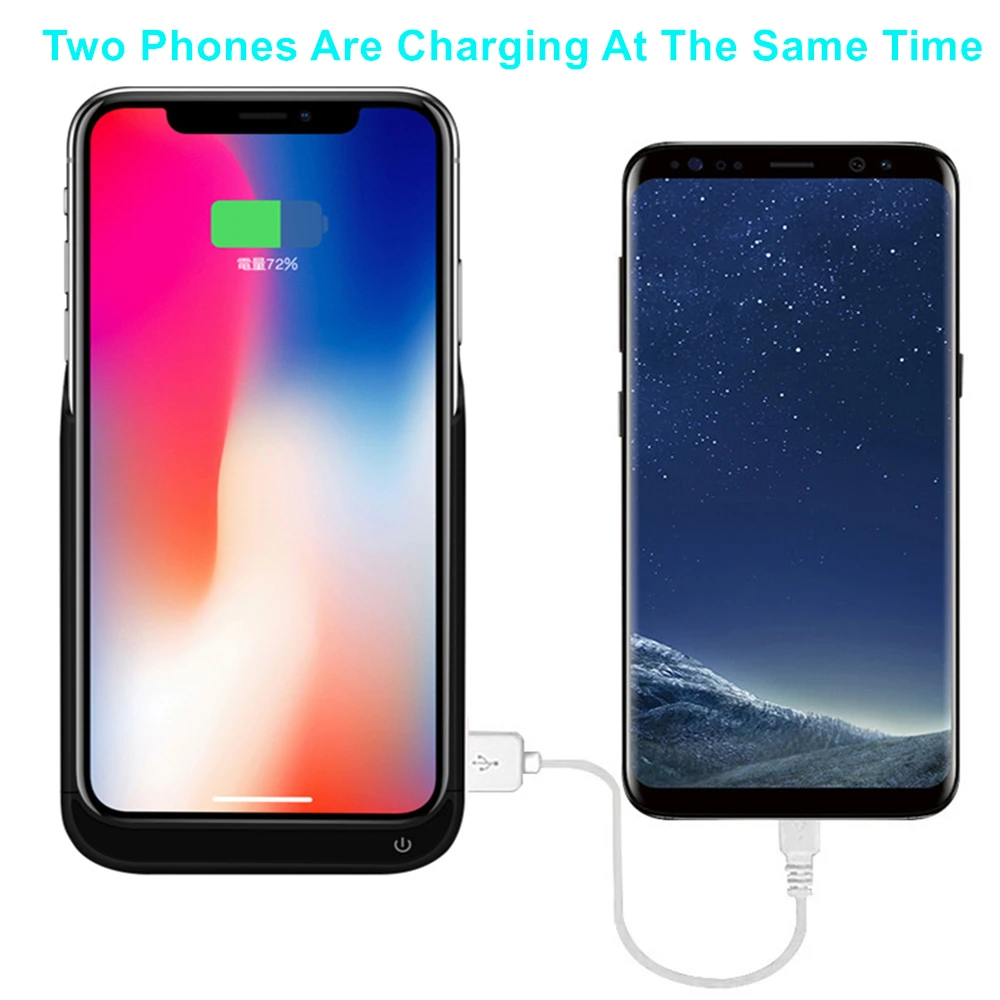 5500 мАч для iphone X XS Аккумулятор Чехол Ультра тонкий резервного копирования