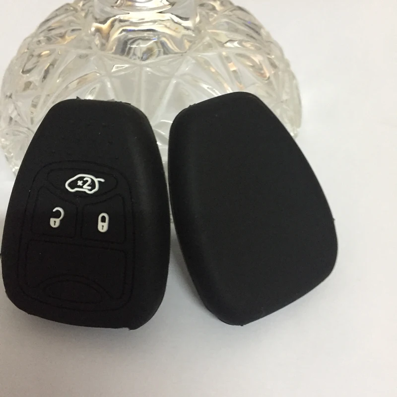 3 кнопки силиконовый чехол для CHRYSLER 300 PT Cruiser Sebring Dodge caliber Nitro Jeep Compass Liberty
