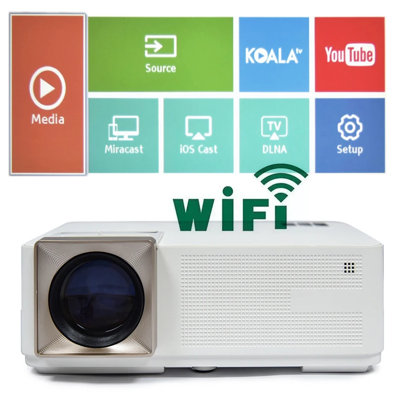 Умный проектор Wi Fi Everycom CM2 HD 720 P 4000 люмен LED видео игры дома кино развёртки