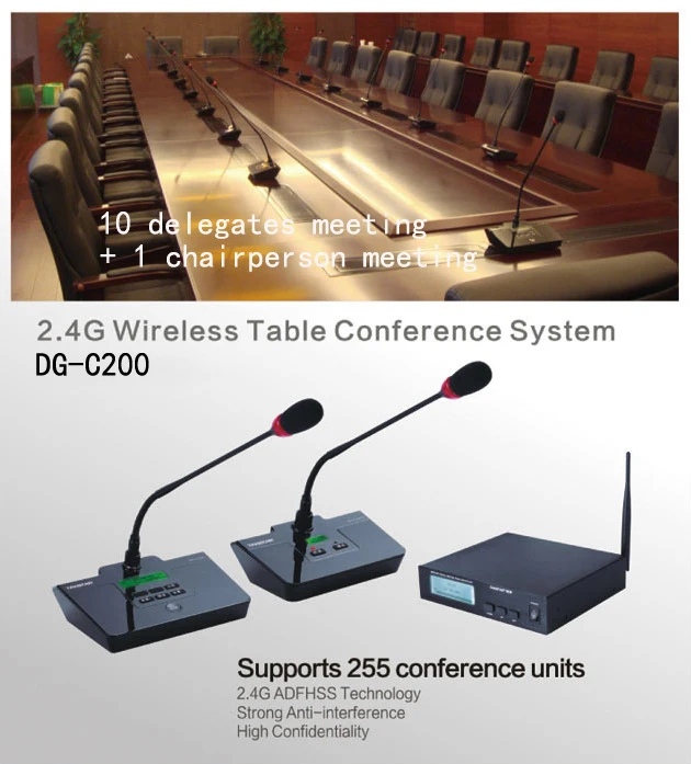 Takstar DG C200 11 человек стол конференц микрофон система 2 4G Цифровая