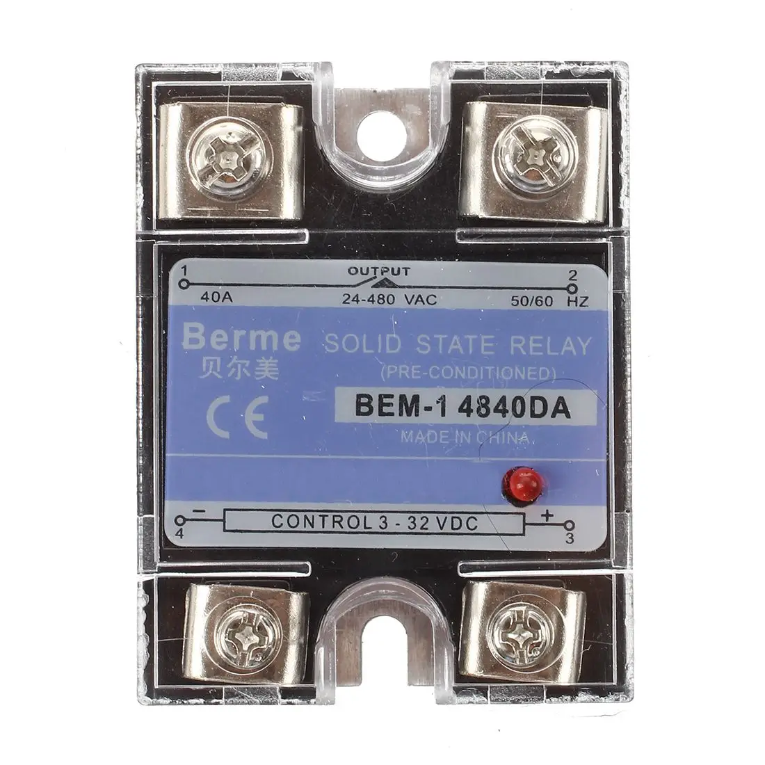 DSHA новое горячее 24-480V AC DC к 3-32VDC выходное Однофазное SSR твердотельное реле 40A |