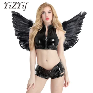 YiZYiF сказочные перья Крылья ангела для танцевальной вечеринки Косплей Костюм для сцены Маскарад Карнавал Праздник нарядное платье для вечеринки