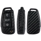 Чехлы для защиты ключей из углеродного волокна для Audi Sline A3 A5 Q3 Q5 A6 C5 C6 A4 B6 TT 80 S6 с 3 кнопками