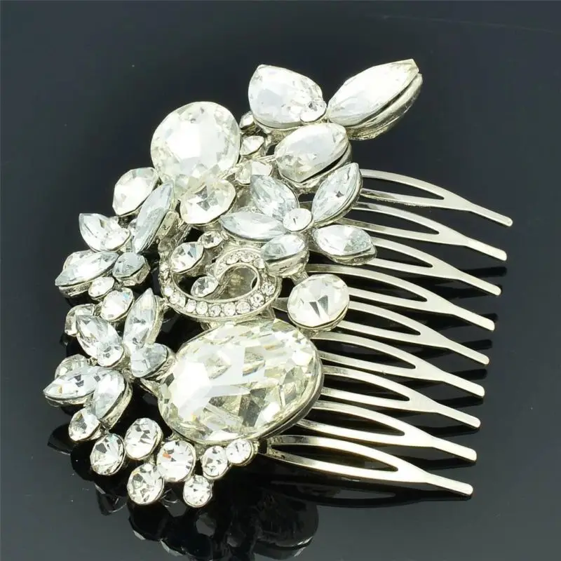 Bayliner Свадебная бижутерия Капля воды цветок расческа для волос Тиара головной