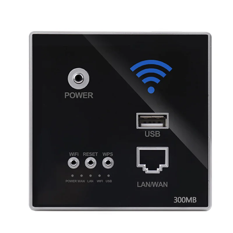 black Bcsongben умный беспроводной wifi ретранслятор удлинитель настенный Встроенный 2,4 ГГц маршрутизатор Панель 300 м 220 В мощность AP реле usb зарядное устройство разъем - Тип: black