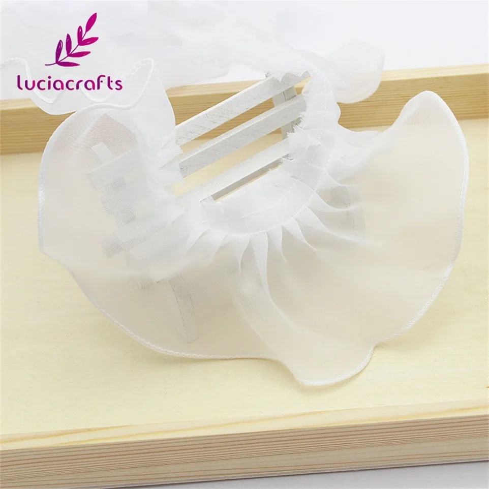 Lucia crafts 2 года/лот около 8,5 см органза кружевная ткань отделка ленты для самостоятельного пошива одежды материалы ручной работы аксессуары U0103