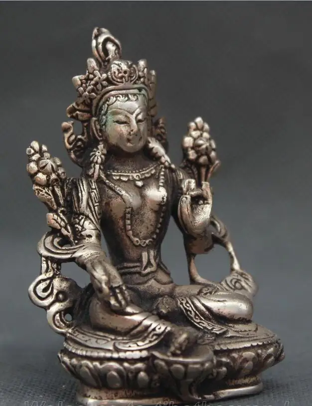 Тибетский храм серебристо зеленая Tara Mahayana буддизм богиня просветления