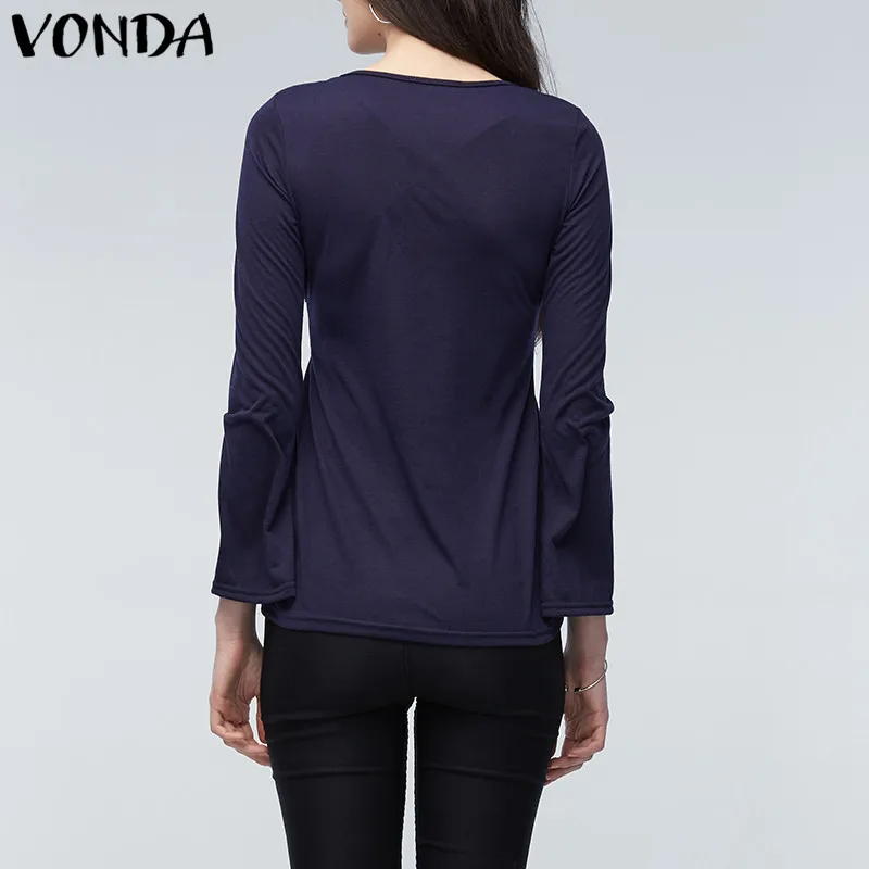 VONDA 2021 весенние Беременные женщины топы с длинными рукавами пикантные