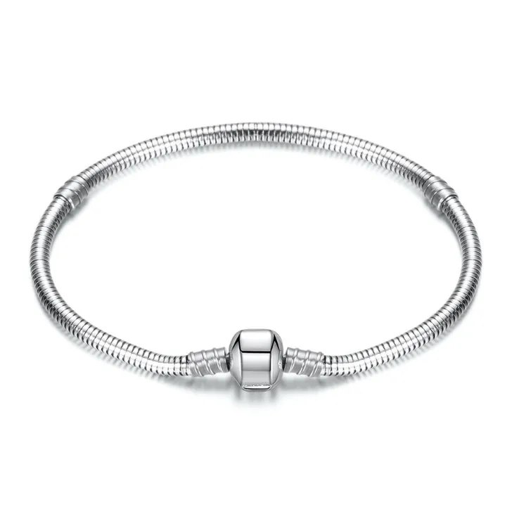 

3mm snake chain bead 316L Stainless Steel bracelets for men women wholesale